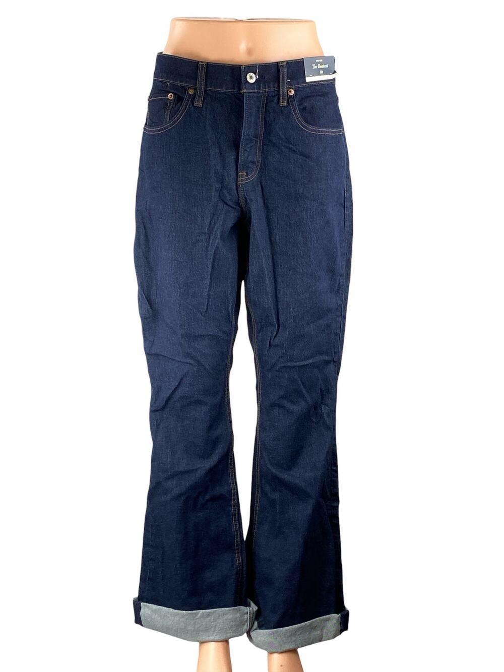 Abercrombie & Fitch The Bootcut Mid Rise Women's Blue Dark Wash Denim Jeans 30
